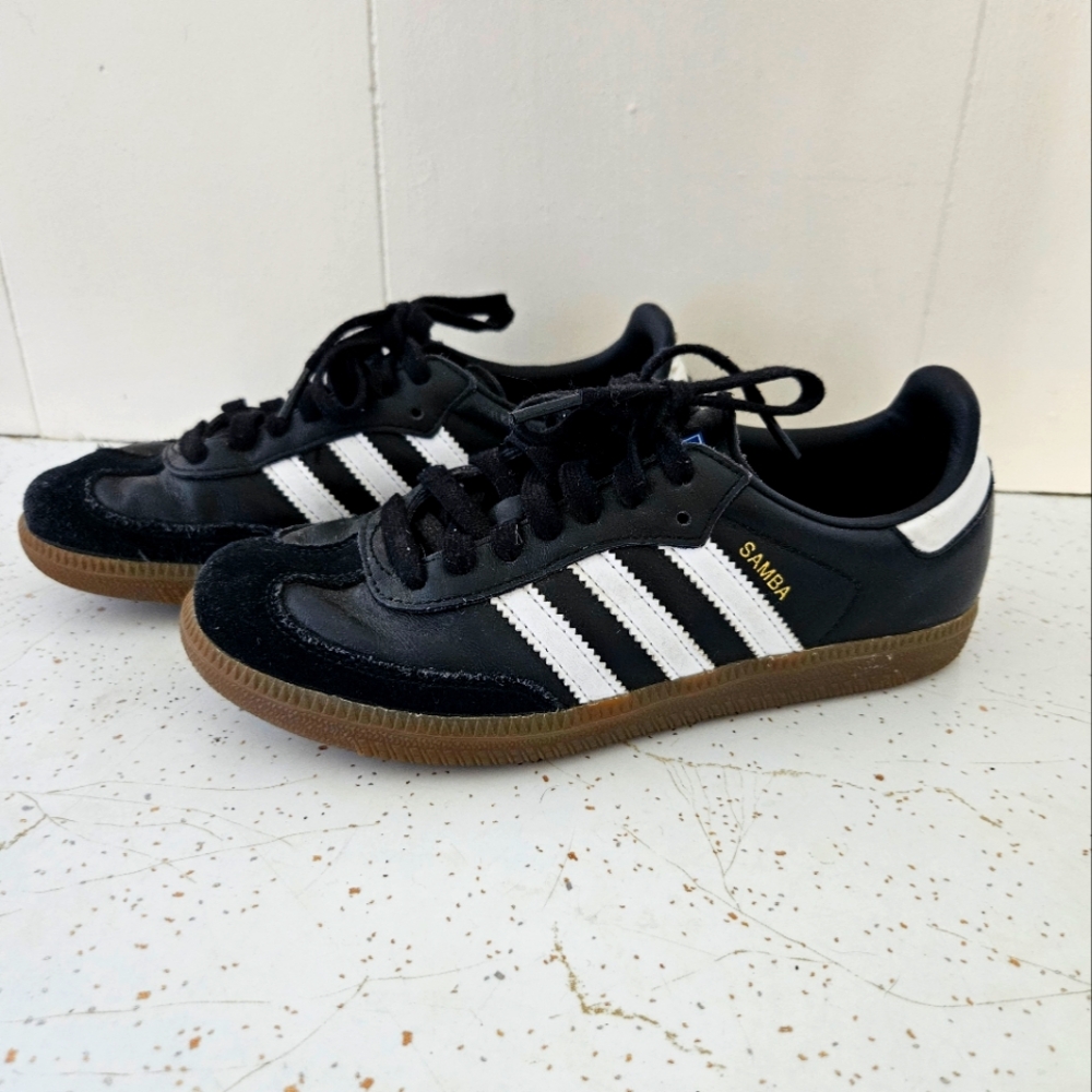 Black Adidas Samba Sneakers- Men's 5 , Women's 6-6.5